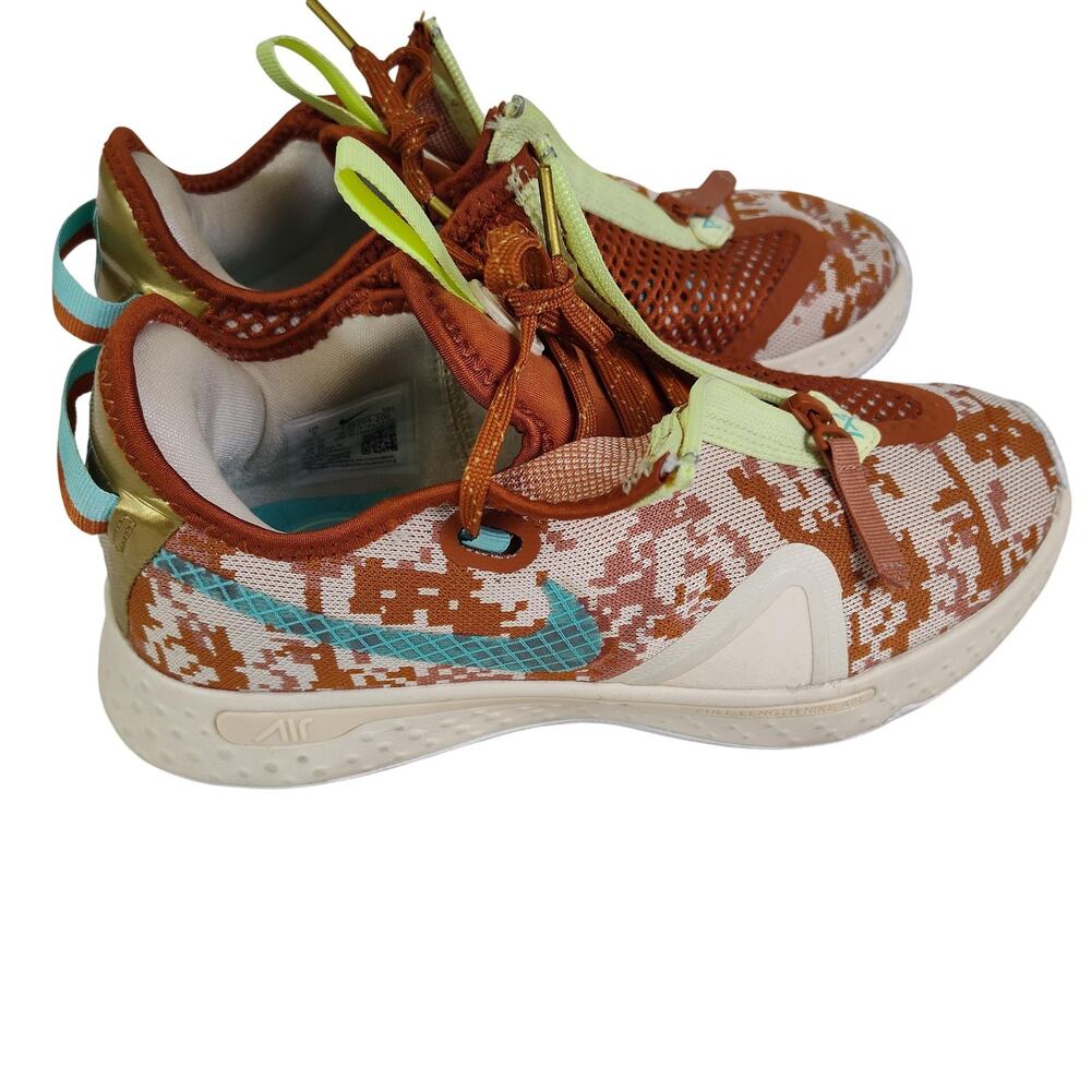Nike PG Shoes Kids Size 7 Multicolor Camo Zip Air Mesh Basketball Sneakers